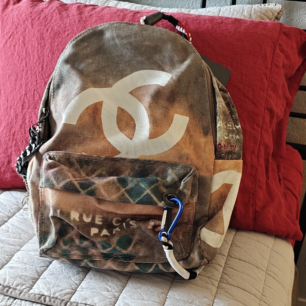 Chic Designer Brown Backpack